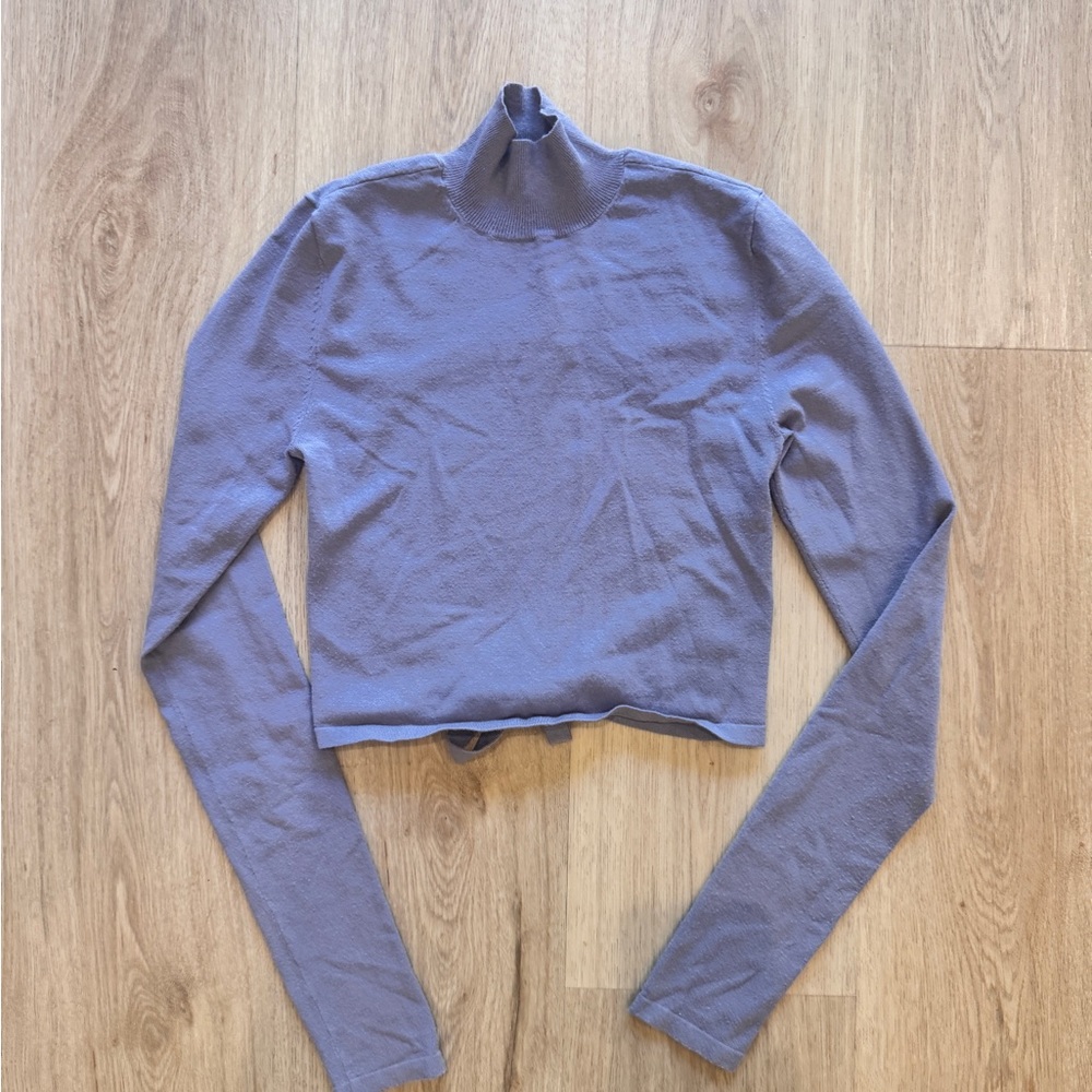 Purple Knit Backless Top
